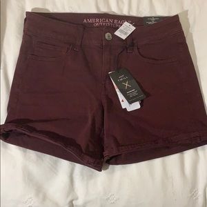 NWT AEO Twill Midi Shorts